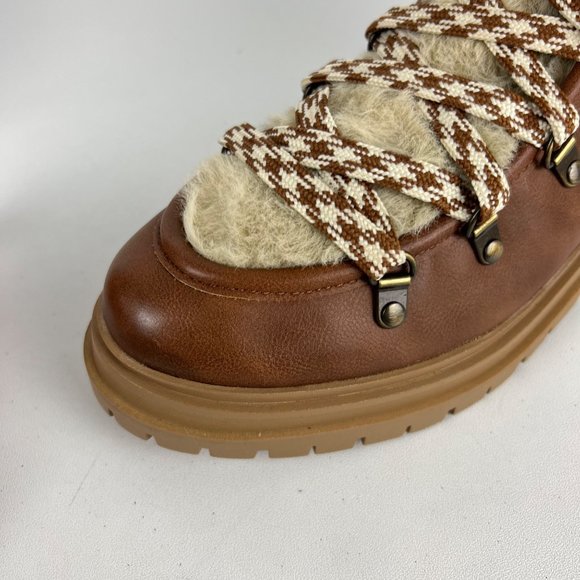 Circus Sam Edelman Womens Gretchen Brown Shearling Hiker Boot Fuzzy size 10 - Picture 11 of 15